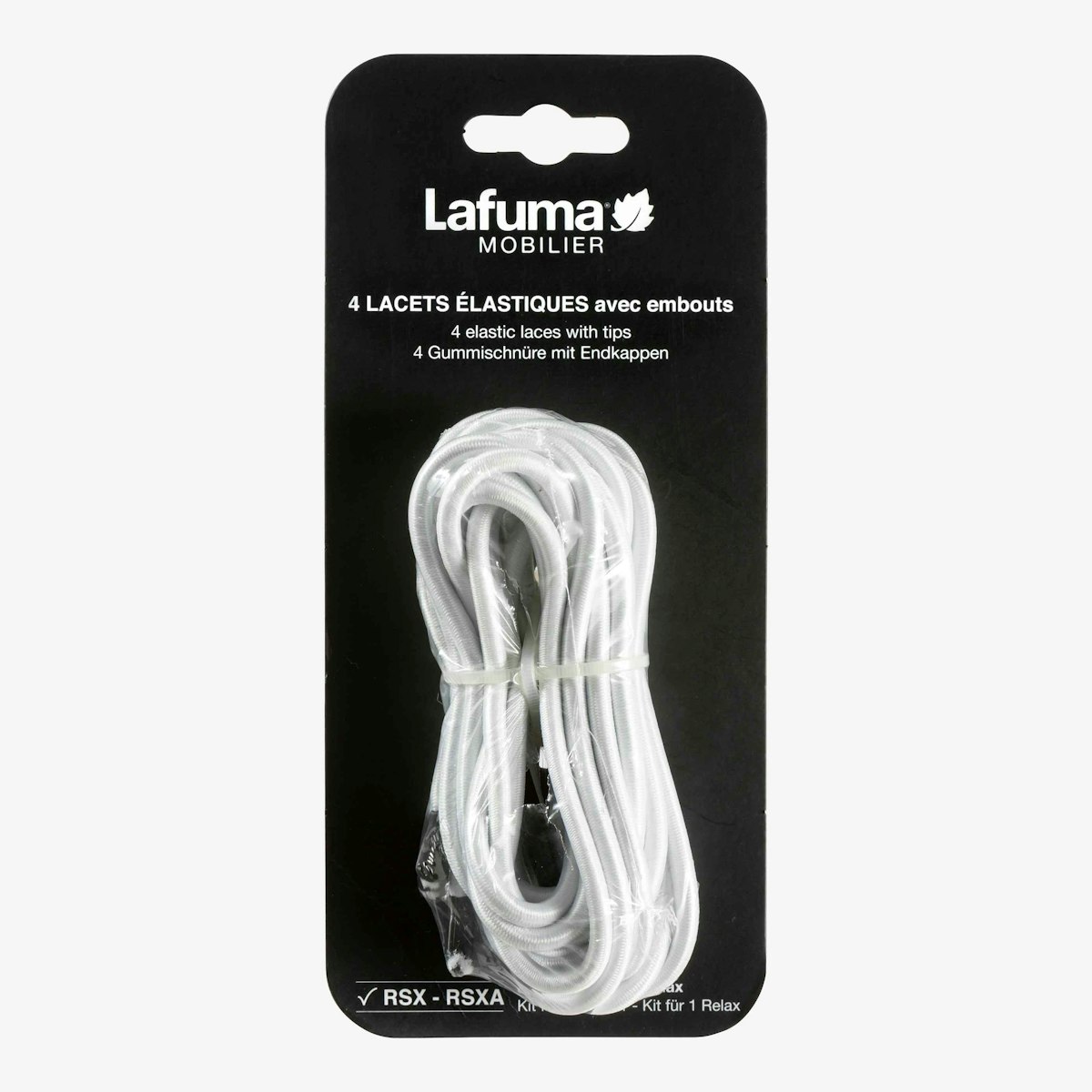 Lafuma Gummischnüre mit Endkappen für Relaxliege RSX + RSXA, Weiß (Blanc) von Lafuma