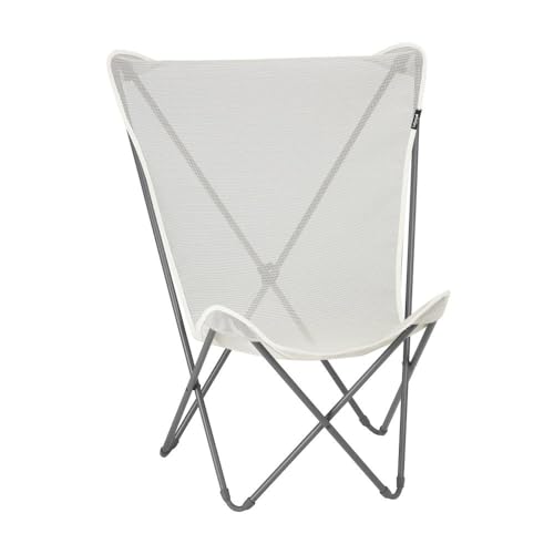 Lafuma Mobilier - Faltbarer Butterfly Chair POP UP - Strapazierfähiges & Abnehmbares Batyline®-Gewebe - Außenstuhl für Terrasse, Lounge, Garten - 1 Position, Höchster Komfort, Frankreich - Roggenbeige von Lafuma Mobilier