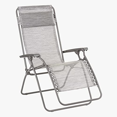 Lafuma Mobilier RT2 Stuhl Relax Texplast, Gestell Acier Batilyne, Farbe Brume von Lafuma