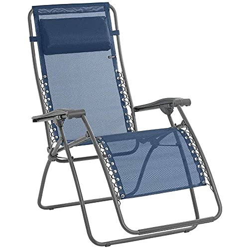 Lafuma Relax-Liegestuhl, Klappbar und verstellbar, Mit Schnürsystem, RSXA, Batyline, blau von Lafuma