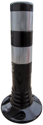 Flexipfosten, schwarz/silber m. 2 retroreflektiere den Streifen, Polyurethan H. 450 mm, Durchm. 80 mm Flexipfosten, schwarz/silber m. 2 retroreflektiere den Streifen, Polyurethan H. 450 mm, Durchm. 80 mm von Lager- Betrieb