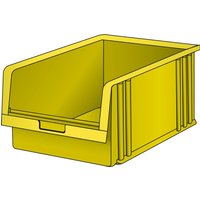 LISTA Lagersichtbehälter, (BxTxH) 311x492x199mm, Größe 6, gelb von Lista