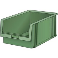 LISTA Lagersichtbehälter, (BxTxH) 311x492x199mm, Größe 6, grün von Lista