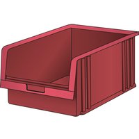 LISTA Lagersichtbehälter, (BxTxH) 311x492x199mm, Größe 6, rot von Lista