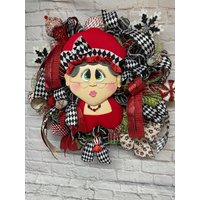 Mrs. Clause Kranz, Weihnachtskranz, Wunderlicher von LagniappeWreathsbyLa