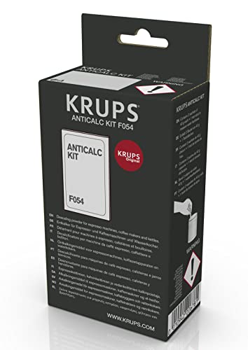 Krups Original Entkalker F054 - Entkalker für Kaffeemaschinen & Kaffeevollautomaten, Universal Kalklöser für optimale Pflege, 2 Entkalkungsbeutel für 2 Anwendungen von Lagostina