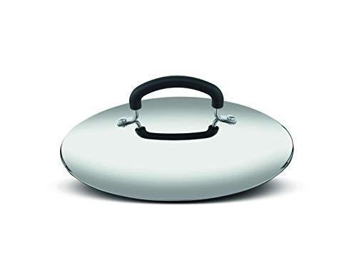 Lagostina 010717060124 Pratica Deckel aus Edelstahl 18/10, grau und schwarz, Durchmesser 24 cm von Lagostina