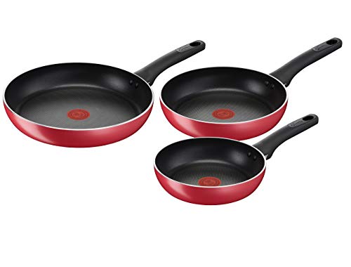 Lagostina 010254600003 Cucina Mediterranea Antihaft-Pfannen-Set, Aluminium plastik Stahl Kunststoff, rot von Lagostina