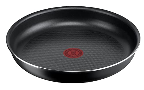 Lagostina Ingenio Essential + Bratpfanne Ø 26 cm, antihaftbeschichtet, aus Aluminium für Gas und Backofen, mit Thermosignal-Kochanzeige, verwendbar mit abnehmbarem Griff von Lagostina