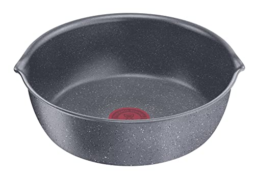 Lagostina Ingenio Mineralis Green Bratpfanne Ø 26 cm, 100% recycelt, für Gas, Backofen und Induktion, mit Kochanzeige, abnehmbarem Griff und verformbarem Boden von Lagostina