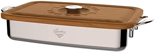Lagostina Patrimonio Lasagne mit Holzdeckel, Edelstahl von Lagostina