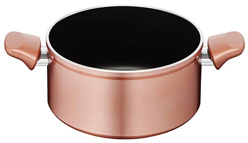 Lagostina Ramata Suppentopf antihaftbeschichtet aus Aluminium Ø 20 cm mit Kupfer-Effekt außen Gaskochtopf und Ofen mit Thermo-Signal, Titanium Easy Beschichtung, zwei Griffe aus Bakelit Lagostina Ramata Suppentopf antihaftbeschichtet aus Aluminium Ø 20 cm mit Kupfer-Effekt außen Gaskochtopf und Ofen mit Thermo-Signal, Titanium Easy Beschichtung, zwei Griffe aus Bakelit von Lagostina