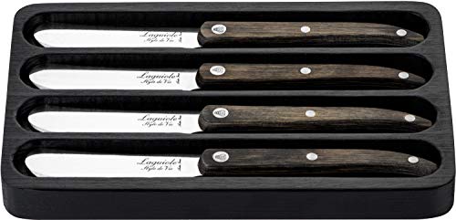 Laguiole Style de Vie Botermessen 4 stuks Innovation Line grijs hout von Laguiole Style de Vie