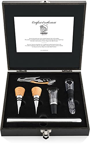 Laguiole Style de Vie Korkenzieher-set, Sommelier-set, 6-teilig, Eichenholz von Laguiole Style de Vie