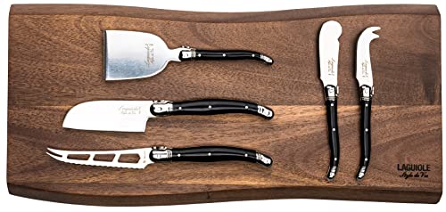 Laguiole Style de Vie Premium Line, Käsemesser-Set, 5-teilig, schwarz von Laguiole Style de Vie