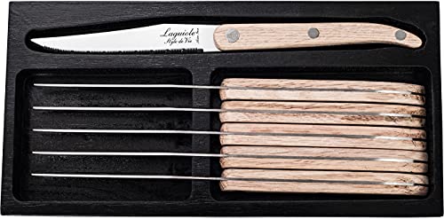 Laguiole Style de Vie Steakmesser Innovation Line, 6-teilig, geriffelten Klinge, Eichenholz Laguiole Style de Vie Steakmesser Innovation Line, 6-teilig, geriffelten Klinge, Eichenholz von Laguiole Style de Vie