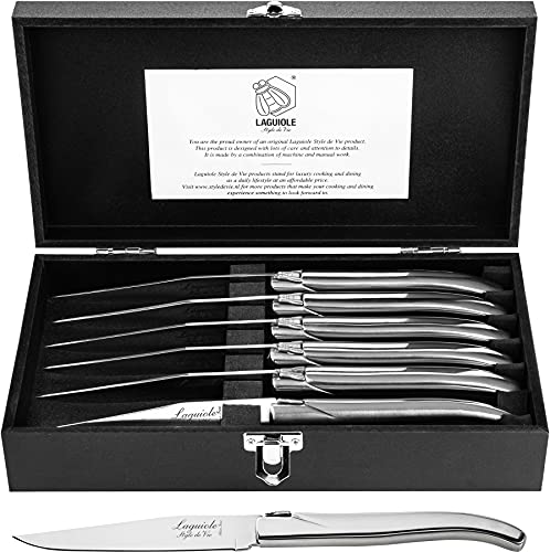 Laguiole Style de Vie Steakmesser Luxury Line, 6-teilig, Edelstahl von Laguiole Style de Vie