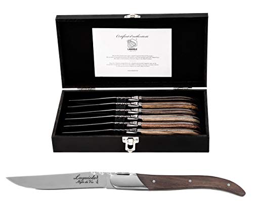 Laguiole Style de Vie Steakmesser Luxury Line, 6-teilig, Gemischtes Holz von Laguiole Style de Vie