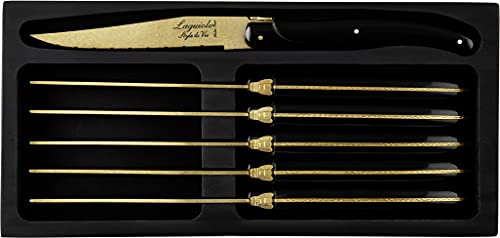 Laguiole Style de Vie Steakmesser Prestige Line, 6-teilig, Golden von Laguiole Style de Vie
