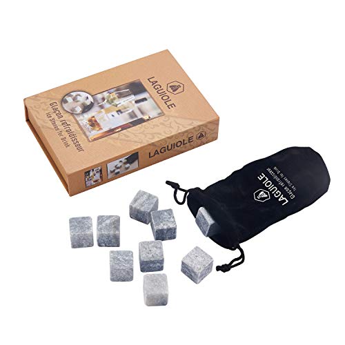 LAGUIOLE - Premium Speckstein Kühl-Eiswürfel - Geschenkbox mit 9 Eiswürfeln - Ideal für Whisky oder Rum - Besser als Wassereiswürfel - Ökologisches und langlebiges Produkt von LAGUIOLE