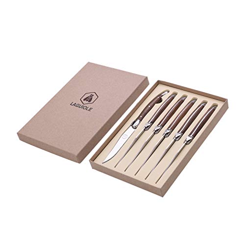 LAGUIOLE - Set mit 6 Steakmessern aus Nussbaumholz von LAGUIOLE