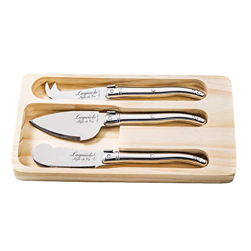 Laguiole Style de Vie Käsemesser-Set Premium Line, 3-teilig, Edelstahl von Laguiole Style de Vie