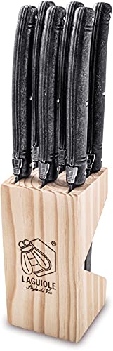 Laguiole Style de Vie Steakmesser Premium Line, 6-teilig, Stonewash von Laguiole Style de Vie