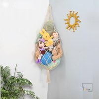 Makramee Stofftier Hängematte Boho Kinderzimmer Spielzeug Lagerung von LahaCorner