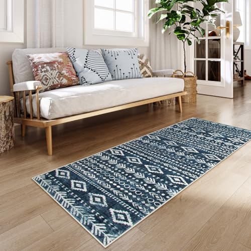 Lahome Boho-Teppich, geometrisch, waschbar, 5 x 15 cm, ultradünn, Läufer für Flur, rutschfeste Gummi-Rückseite, rustikales Tribal-Druckmuster, Innenbereich, Teppichläufer 1,8 m, für Badezimmer, Lahome Boho-Teppich, geometrisch, waschbar, 5 x 15 cm, ultradünn, Läufer für Flur, rutschfeste Gummi-Rückseite, rustikales Tribal-Druckmuster, Innenbereich, Teppichläufer 1,8 m, für Badezimmer, von Lahome