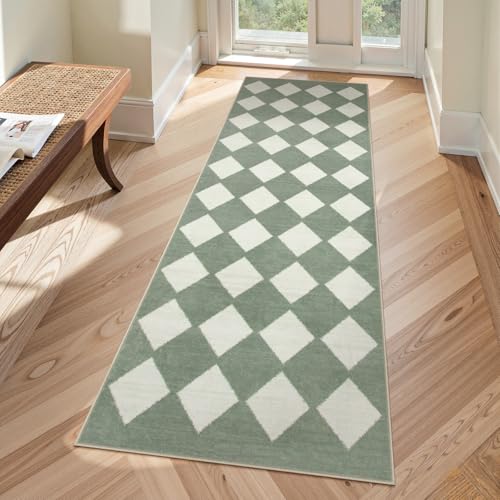 Lahome Läufer für Flur, rutschfest, ultradünn, für Küche, Badezimmer, marokkanisches Rankgitter, Überwurf, Teppichläufer für Schlafzimmer, Eingangsbereich, Dekoration, 60 x 180 cm, Grün Lahome Läufer für Flur, rutschfest, ultradünn, für Küche, Badezimmer, marokkanisches Rankgitter, Überwurf, Teppichläufer für Schlafzimmer, Eingangsbereich, Dekoration, 60 x 180 cm, Grün von Lahome