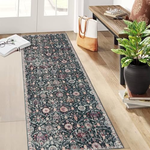 Lahome Marokkanischer Flurteppich, 60 x 200 cm, rutschfest, waschbar, Läufer für Flur, ultradünner Orientteppich für Eingangsbereich, Waschküche, Schlafzimmer, Badezimmer, Schwarz/mehrfarbig Lahome Marokkanischer Flurteppich, 60 x 200 cm, rutschfest, waschbar, Läufer für Flur, ultradünner Orientteppich für Eingangsbereich, Waschküche, Schlafzimmer, Badezimmer, Schwarz/mehrfarbig von Lahome