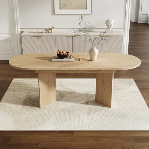 Lahoomu Ausziehbarer Esstisch 120/160 * 80 cm, für 4–6 Personen, mit Abgerundeten Ecken, verdickte Tischplatte, Ausziehbarer Esstisch, Eichenfarbe Lahoomu Ausziehbarer Esstisch 120/160 * 80 cm, für 4–6 Personen, mit Abgerundeten Ecken, verdickte Tischplatte, Ausziehbarer Esstisch, Eichenfarbe von Lahoomu