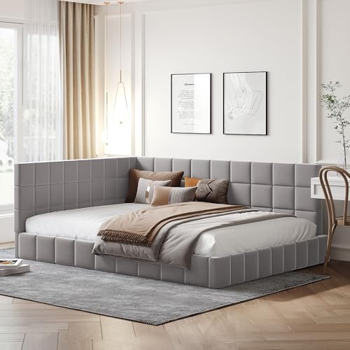 Lahoomu Polsterbett Schlafsofa 140 * 200 Multifunktionsbett mit Lattenrost aus Hautsympathischem Samtstoff Grau Lahoomu Polsterbett Schlafsofa 140 * 200 Multifunktionsbett mit Lattenrost aus Hautsympathischem Samtstoff Grau von Lahoomu