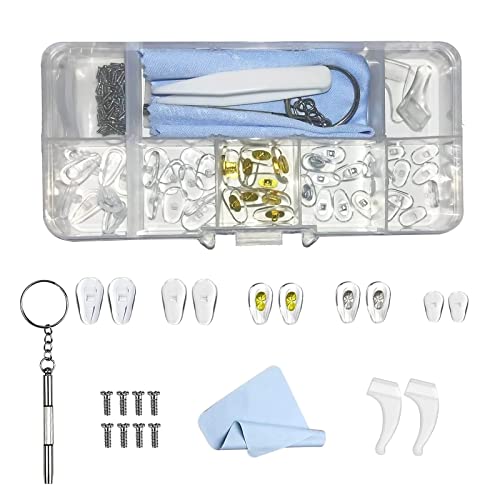 Lahviuu Brillen Nasenpads Silikon, 25 Paar Anti Rutsch Nasenpads Brille Reparatur Kit für Brillen Reparatur Set Nasenpads zum Einschrauben Brille Antirutsch Brillenpads Lahviuu Brillen Nasenpads Silikon, 25 Paar Anti Rutsch Nasenpads Brille Reparatur Kit für Brillen Reparatur Set Nasenpads zum Einschrauben Brille Antirutsch Brillenpads von Lahviuu
