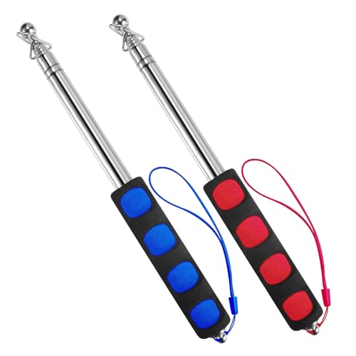 Lahviuu Flag Pole 2 Pcs Teleskop Fahnenmast 1.2m Handheld Fahnenstange Tragbare Teleskopstange Fahnenmast Edelstahl Flaggenmast Teleskopstab,für Reise Camping Ausflüge Wettbewerbe von Lahviuu
