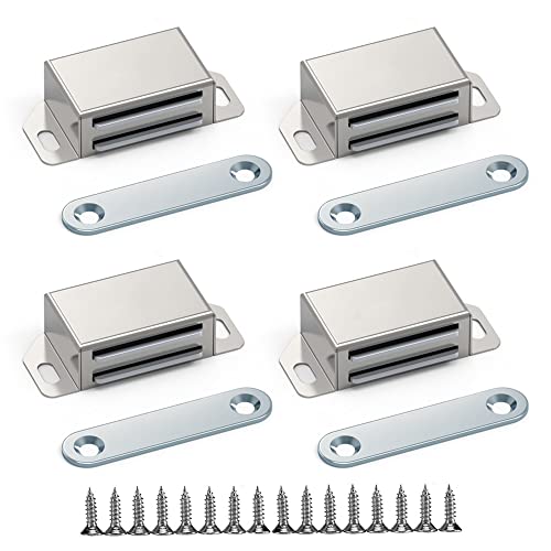 Magnetschnäpper,4 Stück Magnetverschluss Schrank Magnetischer Türverschluss Edelstahl Türmagnet Magnethalter Tür Magnet Türschließer Magnet Schranktür,mit Schrauben von Lahviuu