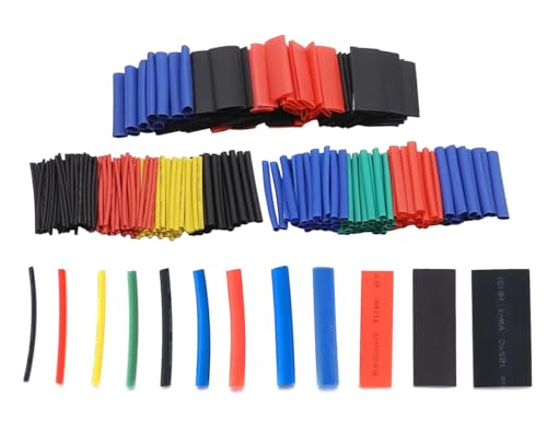 Schrumpfschlauch Set,560 Stück Schrumpfschläuche Sortiment Wasserdicht Heat Shrink Tube Schrumpfverbinder Kabelverbinder,für Elektrische Isolierung, Kabel Reparaturen und Drahtverbindungen von Lahviuu