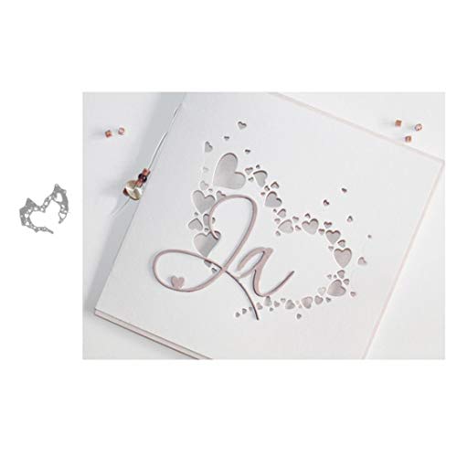 Lai-LYQ Stanzmaschine Stanzschablone, Romantisches Herz Scrapbooking Prägeschablonen Festival Karten Foto Handwerk Dekor Geschenk von Lai-LYQ