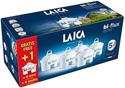 LAICA Filterkartuschen bi-flux 5 + 1 Pack, Kartuschen für alle Laica Wasserfilter von Laica
