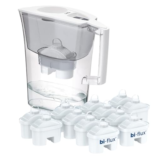 LAICA Primeline Line Wasserfilterkanne - Weiß - 2,3L Fassungsvermögen - 13 Bi-Flux-Filter enthalten, bewahrt Mineralien und reduziert unerwünschte Stoffe - Digitaler Timer - Made in Italy LAICA Primeline Line Wasserfilterkanne - Weiß - 2,3L Fassungsvermögen - 13 Bi-Flux-Filter enthalten, bewahrt Mineralien und reduziert unerwünschte Stoffe - Digitaler Timer - Made in Italy von Laica