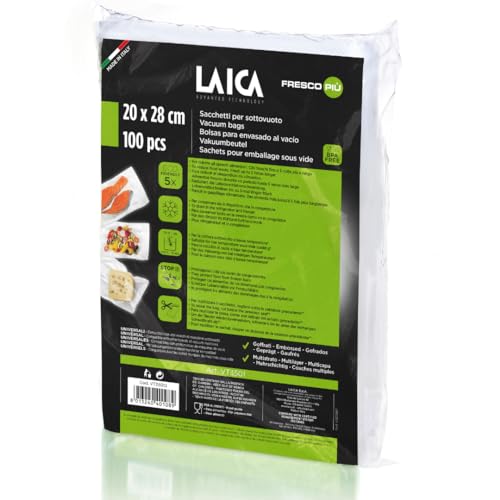 LAICA vt35012 Vakuumierer 100 Stück Vakuum Beutel Format 20 x 28 cm von Laica