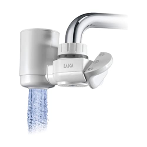 Laica RK50A Venedig, Wasserfiltersystem für Wasserhahn, Adapter im Lieferumfang enthalten, Qualitätsgefiltertes Wasser, bis 900 l, inkl. 1 HYDROSMART+ Wasserfilter 0,5 l Edelstahlflasche von Laica