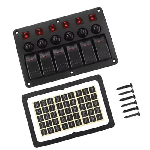 12 V 24V Rocker Switches Panel Für Meeresauto Auto Waterefiel 6 Banden Umschalten Mit Indikatoren Leicht Und Aufkleber Rocker Panel Ohne Verdrahtung Überlastschutz 12 V 24V Rocker Switches Panel Für Meeresauto Auto Waterefiel 6 Banden Umschalten Mit Indikatoren Leicht Und Aufkleber Rocker Panel Ohne Verdrahtung Überlastschutz von Laikoutd