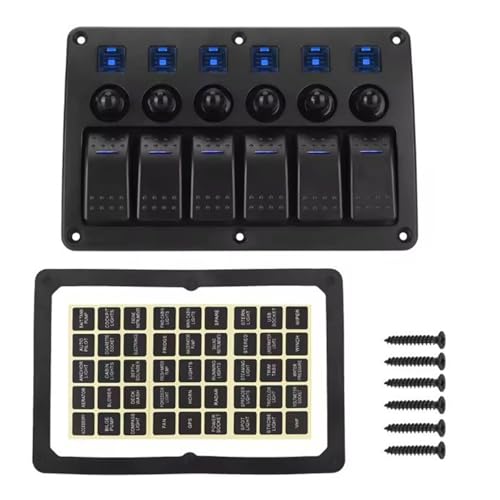 12 V 24V Rocker Switches Panel Für Meeresauto Auto Waterefiel 6 Banden Umschalten Mit Indikatoren Leicht Und Aufkleber Rocker Panel Ohne Verdrahtung Überlastschutz 12 V 24V Rocker Switches Panel Für Meeresauto Auto Waterefiel 6 Banden Umschalten Mit Indikatoren Leicht Und Aufkleber Rocker Panel Ohne Verdrahtung Überlastschutz von Laikoutd
