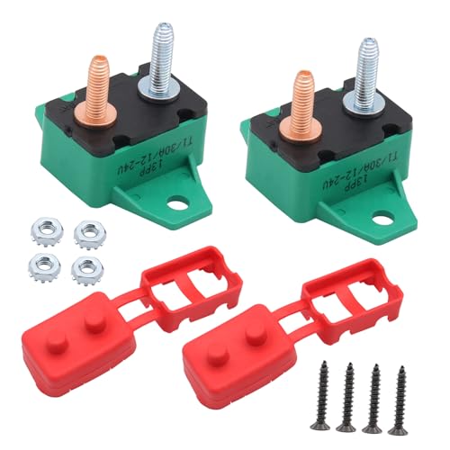 30AMP Automatic Reset Circuit Breakers Überströme Protectors Plastikkofferabdeckungen 12V/24 V Systeme 2 Einheiten Paketflügel Montungsschalter von Laikoutd