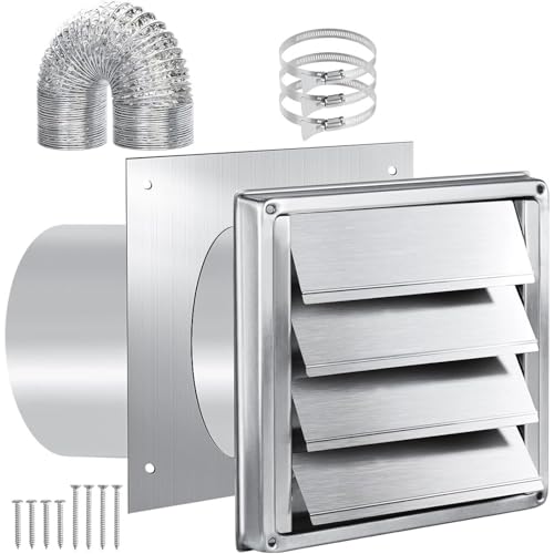 4 Zoll Trockner Ducting Rohr Entlüftungsschlauchanschlüsse Wandleitungen Kits Extrakten Ventile Kanalgrill Abdeckung Trockner Entlüftungswandplatte Für Badezimmerablüfter von Laikoutd