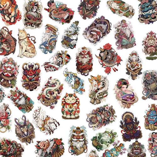 50pcs Japanische Tätowierung Inspirierter Aufkleber Pet Decal Easy Application Und Entfernungskleber Zum Hinzufügen Künstlerischer Charme 50pcs Japanische Tätowierung Inspirierter Aufkleber Pet Decal Easy Application Und Entfernungskleber Zum Hinzufügen Künstlerischer Charme von Laikoutd