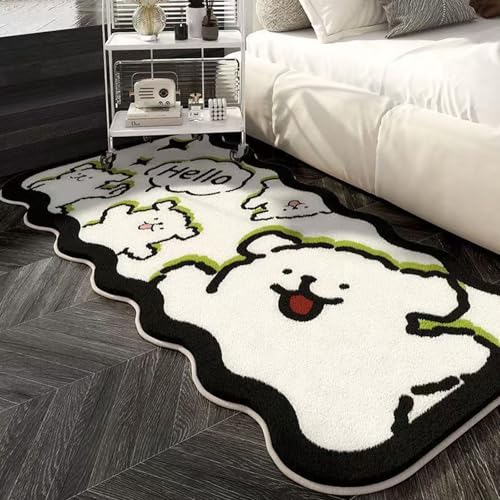 Bodenmatte Schöne Welpenmuster Anti Schlupf Bad Matte Weicher Faserboden Teppich Floormat Für Kindergarten Flur Schlupf Proof Cartoon Line Hund Teppich Bodenmatte Schöne Welpenmuster Anti Schlupf Bad Matte Weicher Faserboden Teppich Floormat Für Kindergarten Flur Schlupf Proof Cartoon Line Hund Teppich von Laikoutd