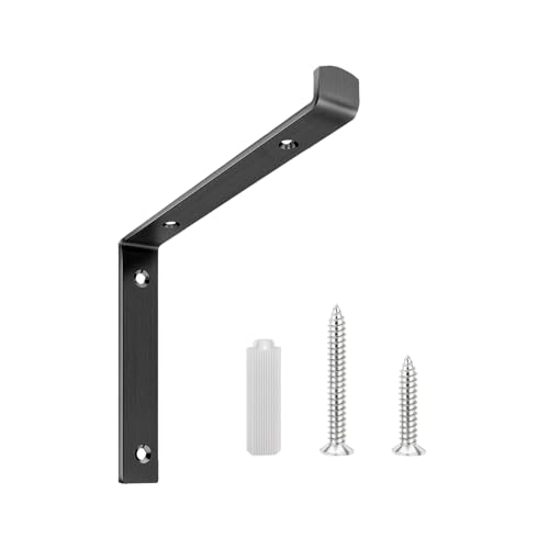 Edelstahl Schwimmende Regalhalterung Hochleistungs L Förmige Wandhalterung Mit Schrauben Einfache Montierte Metallregale Stützt Klammern von Laikoutd