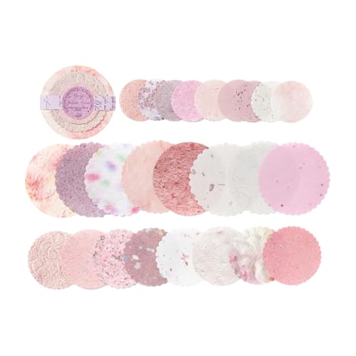 Elegante Papierscheiben Papierdekoration Basteln Für Gemischte Kunstjournalseiten Soft Retro Styling Retro Scrapbook Aufkleber von Laikoutd